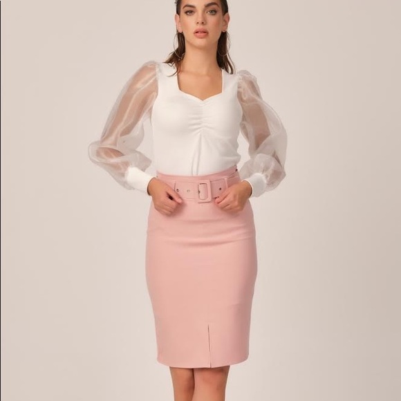 🤍Organza Sleeve Blouse - Picture 3 of 5